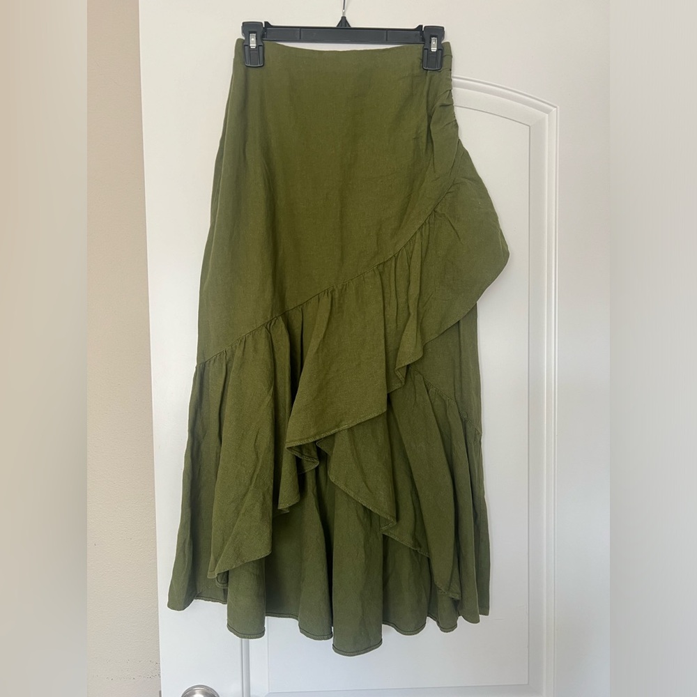 Olive Green Zara Skirt